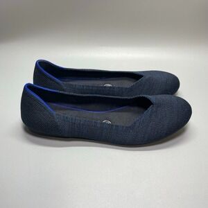 Rothy's The Flat Slip-On Comfy Shoes Round Toe‎ Maritime Navy Blue Size 7.5